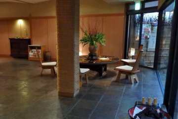 <p>Inside the lobby of the ryokan</p>
