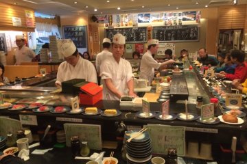 <p>A favorite sushi spot in Kinshicho Station.</p>
