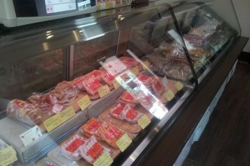 Half butcher's shop...