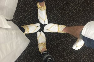 Japanese "tabi" socks.