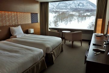 All rooms have free Wi-Fi and large picture windows with lovely mountain views.