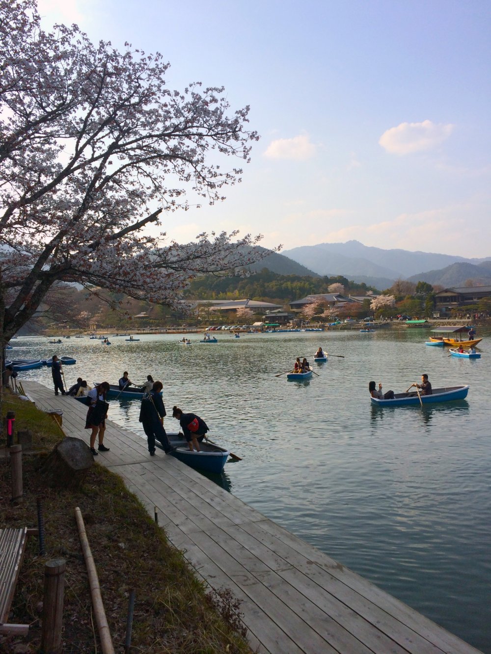 Une jolie scène à Arashiyama près du pont Togetsukyo