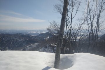 Peak number one with views across to the famous peaks of Echigo