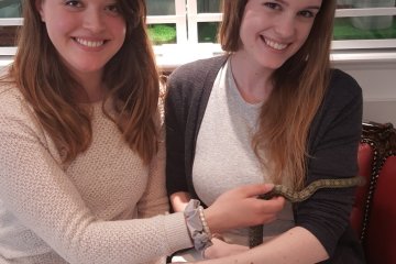 Getting to hold a snake!