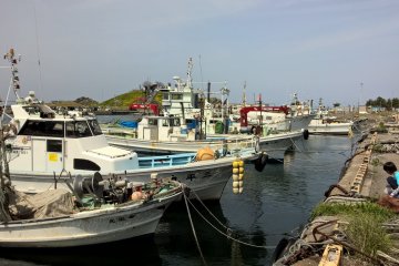 Some fishing boats in Hachinohe