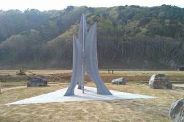 A tsunami memorial in Fudai
