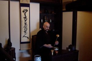 Randy Channell, Tea Master in the Urasenke tradition at work