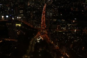 Vista de las calles de Tokio desde la torre.