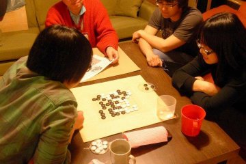 Japanese Chess Class in lounge room