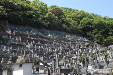 The impressive hillside graveyard