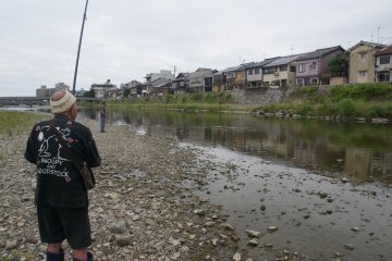 Another passerby along the Kamo river joined our small group