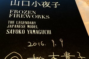 Takako Matsumoto, the director of the movie "Frozen Fireworks", wrote an autograph on my booklet!