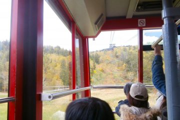 Inside the ropeway carrier