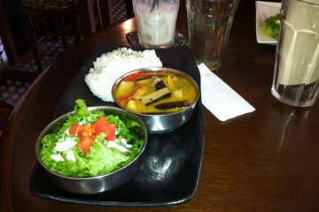 thai green curry at Morio cafe, Takasaki, Gunma
