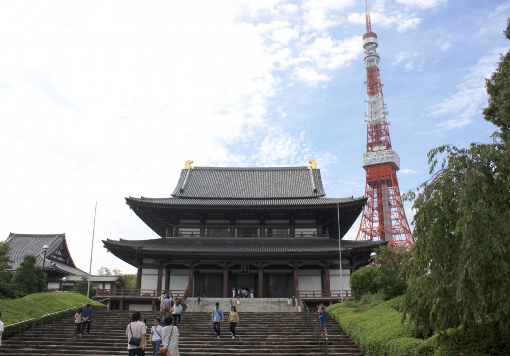 Le temple Zojo-ji et la tour de Tokyo