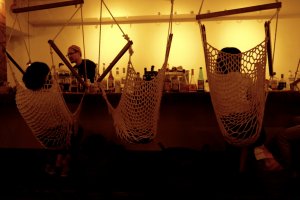 The bar and more hammocks