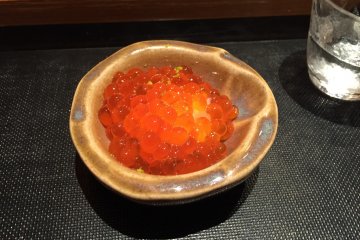 Ikura (fish eggs) on rice