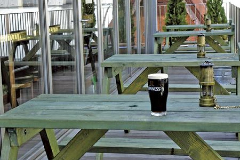 Your Guinness is waiting on the Failte patio
