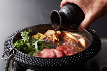 Traditional Sukiyaki hot pot