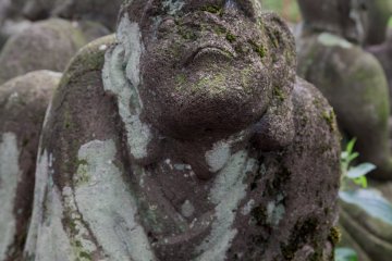 Every statue was carved with a unique facial expression