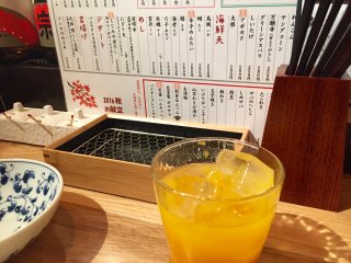 Món đồ uống của tôi được gọi là 'Aragoshi mikan'