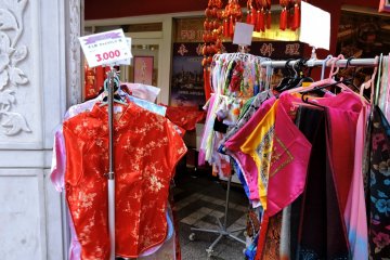 Pretty, brightly colored clothing on sale