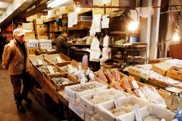 Around 2000 tons of seafood goes through the market each day