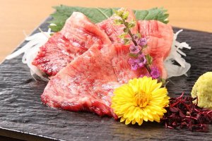 Basashi - raw horse sashimi