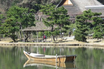 Row boat on main pond