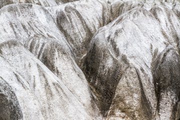 Rock formations carved by rain