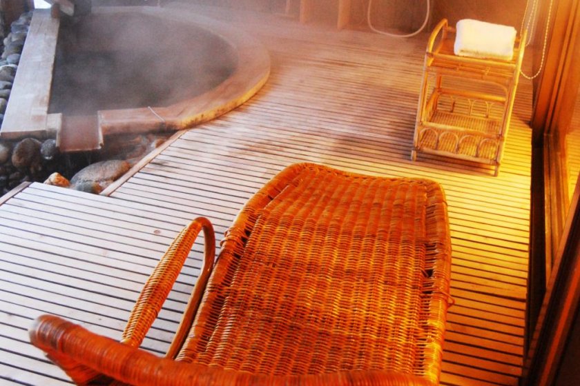 A very relaxing onsen right by your room, hop in and out, and back in.