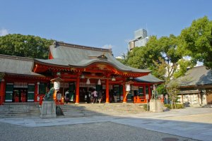 Ikuta Shrine during the day
