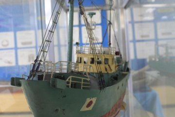 A model ship in the museum section