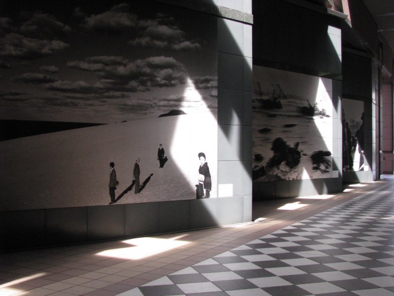 Outside the museum is decorated with photos