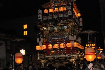 Fall Festival Floats in the Night Parade in Takayama