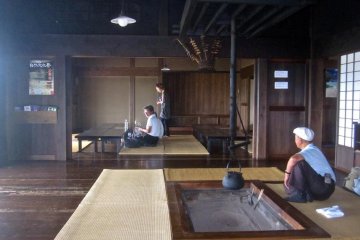 Inside the reconstructed home