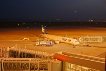 Skymark Airlines at one of the gates