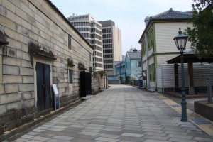 A view of Dejima's sole street