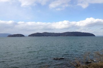 Okishima, the only inhabted island in Lake Biwa