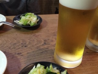 เบียร์และผักดอง