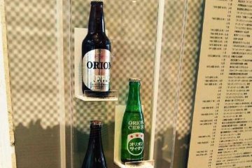 History of Orion beer & cider on display at the Orion Brewery Factory Tour and Happy Park Okinawa