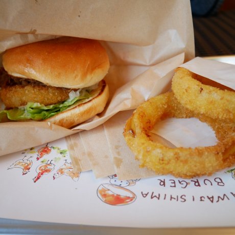 Bánh mỳ Burger  bò đảo Awaji