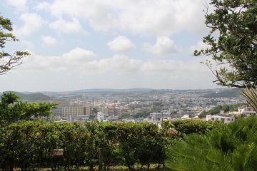 <p>The view southward toward Haebaru Town as seen from the Kankodai observatory at Shikanaen Royal Garden</p>