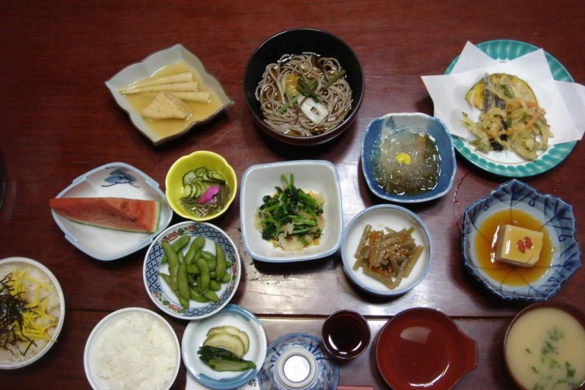 Dinner at the shukubo