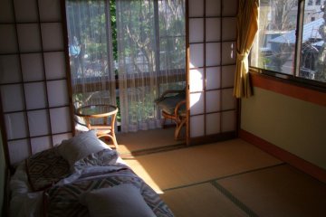 The tatami room was small but clean and comfortable