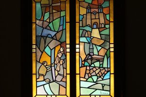 Stained glass windows of the chapel