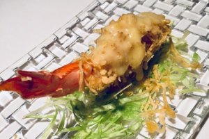 Wakayama shrimp with citrus mayo drizzle