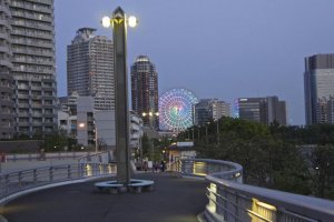 Rainbow promenade exit at the Odaiba side