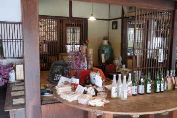 Sake tasting, with many different traditional and newer tastes
