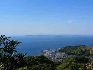 From the top, you can see across the bay towards Kanagawa